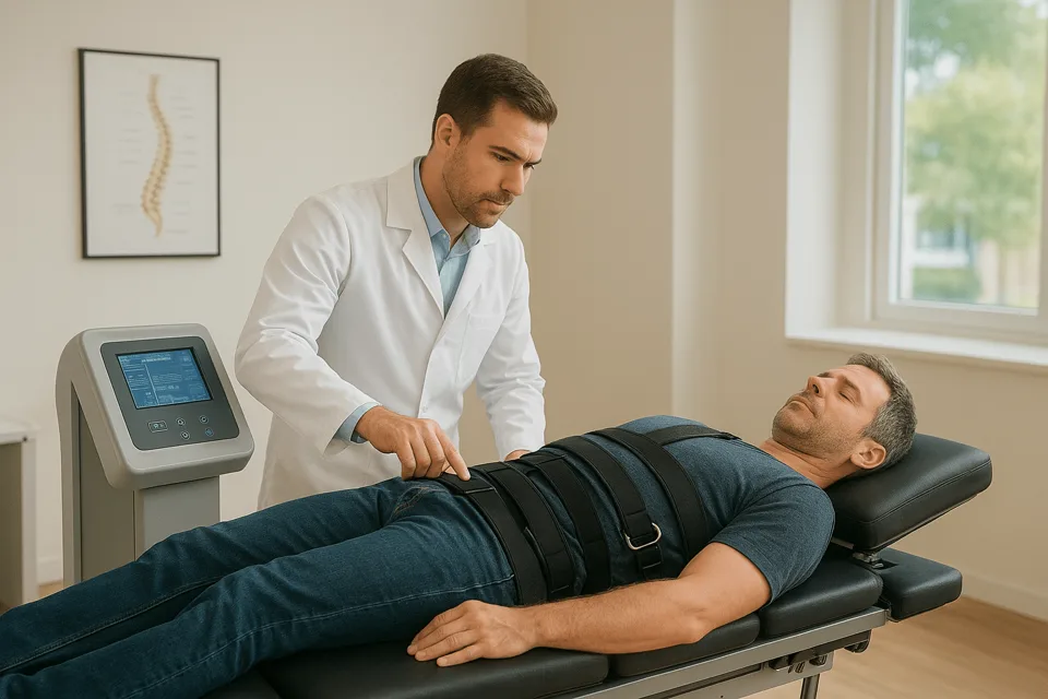 Spinal decompression therapy session at Neu Life Chiropractic in Tomball TX